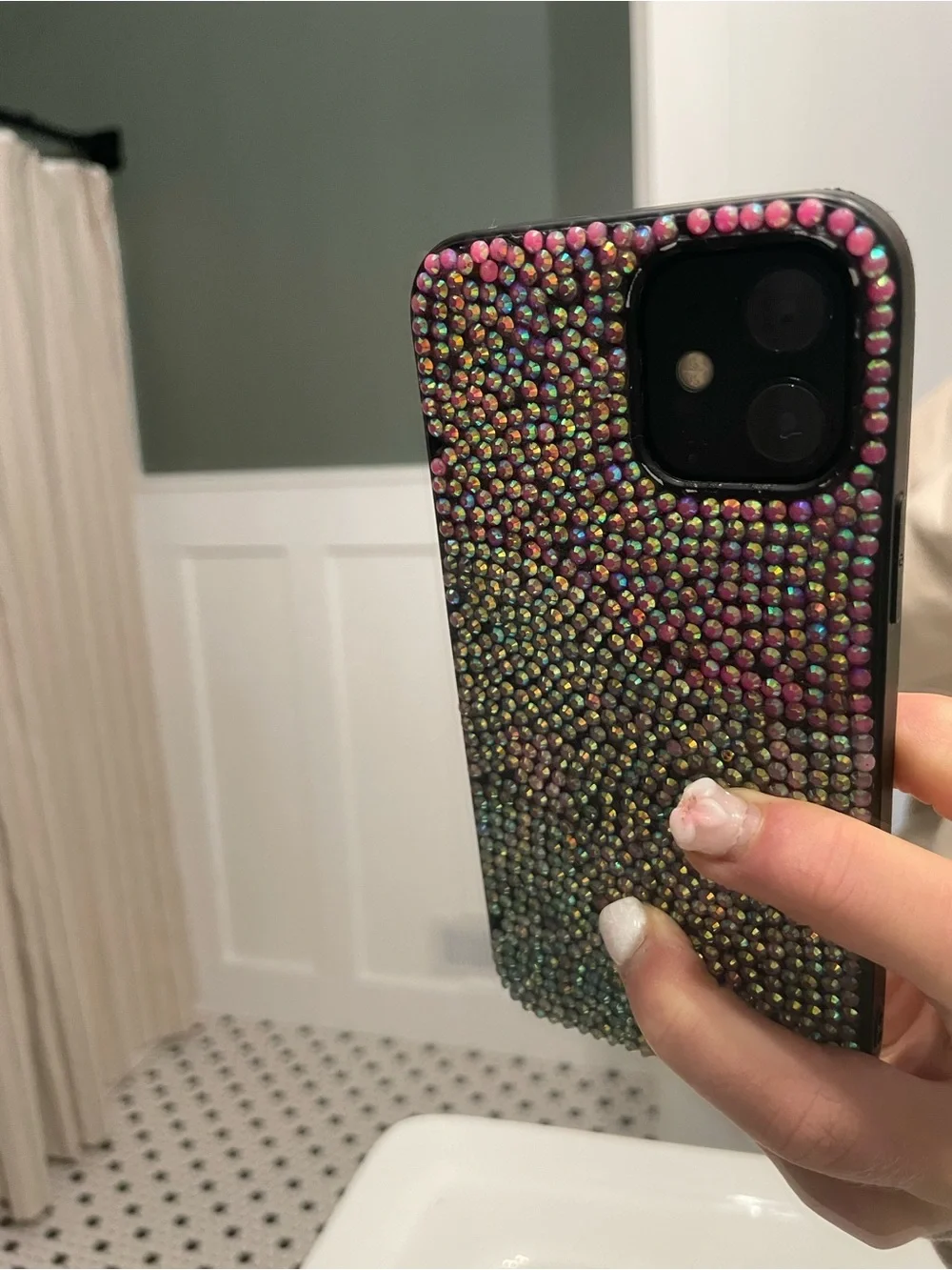 Handmade Beddazled Rhinestone Phone Case - Pink Sparkle